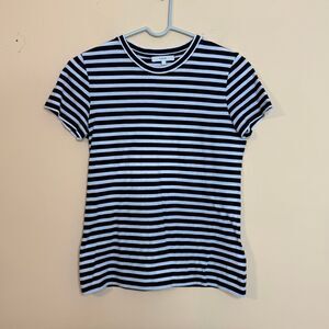 Vince Essential Crewneck T-Shirt black white striped size small women’s shirt